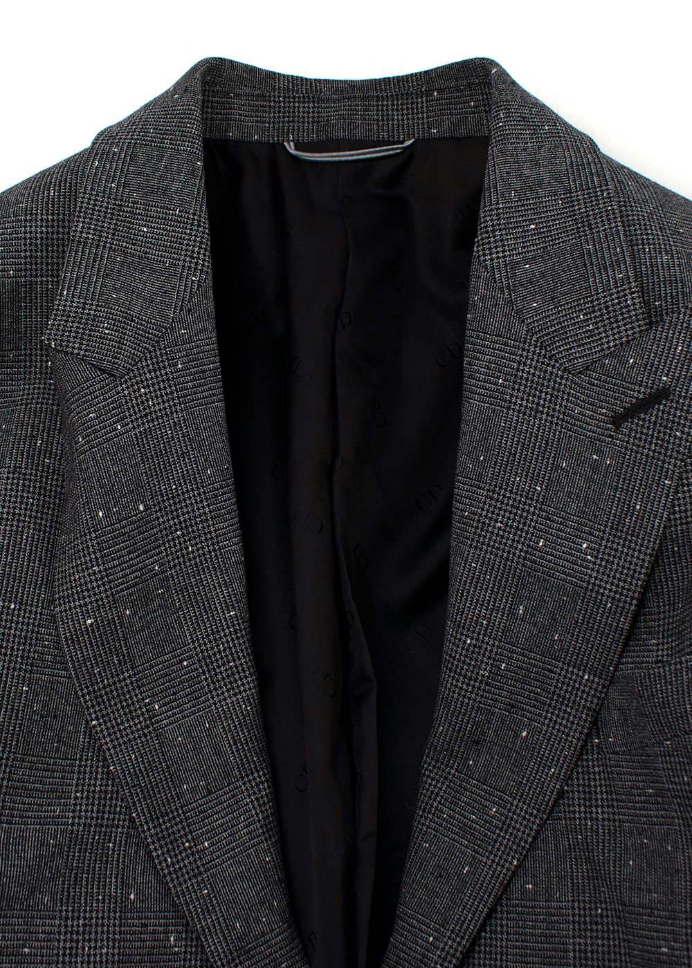 Men's Dior Homme Grey Check Single-Breasted Jacket Size XS wool