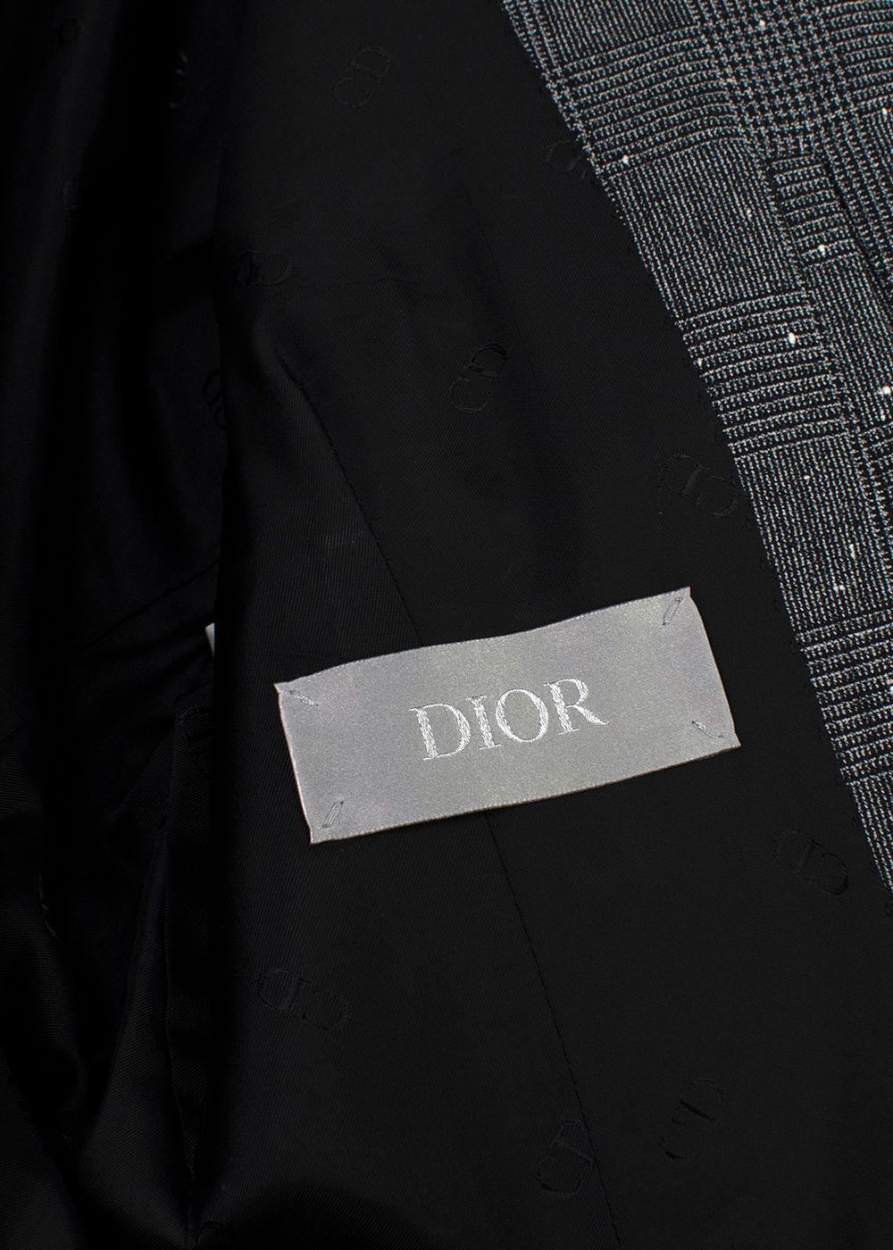 Men's Dior Homme Grey Check Single-Breasted Jacket Size XS wool