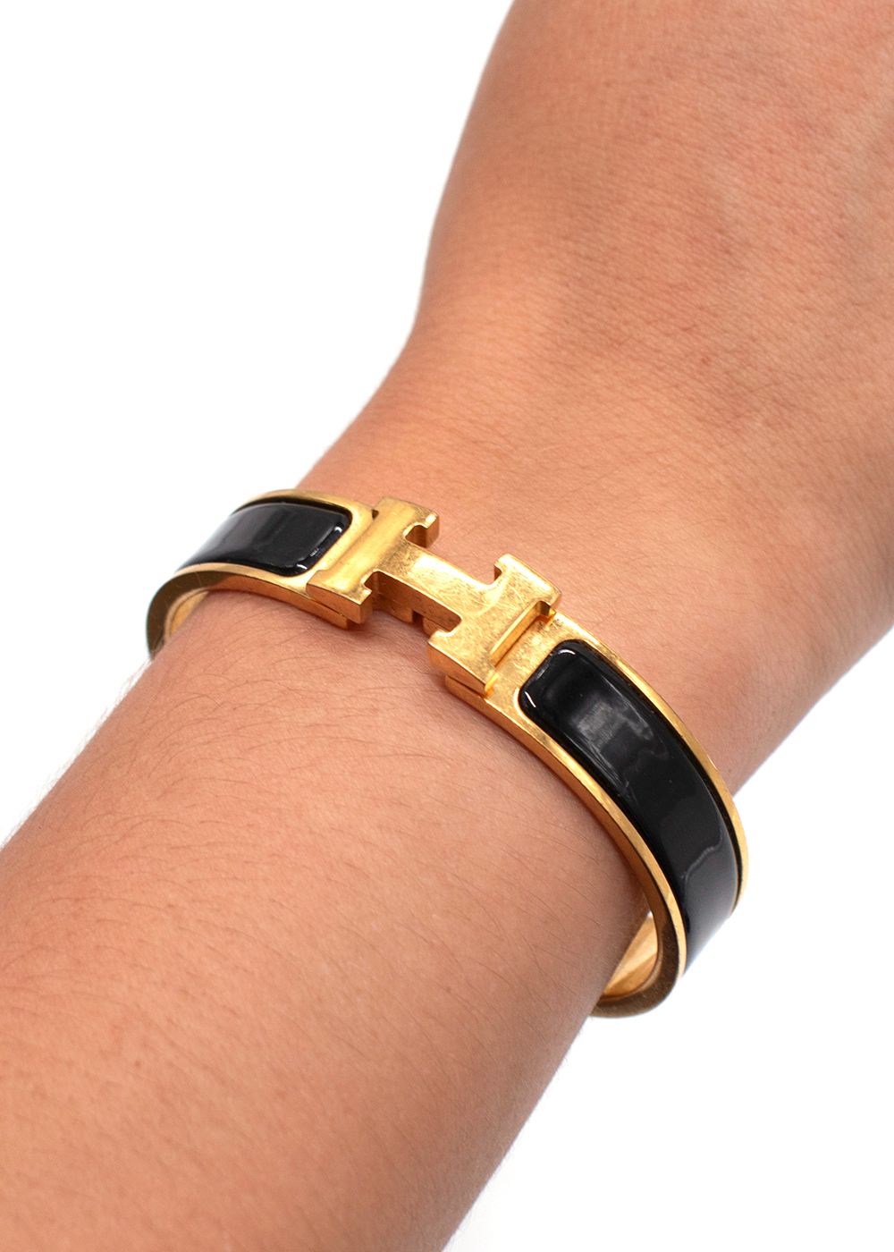 Hermes Black Clic H Bracelet