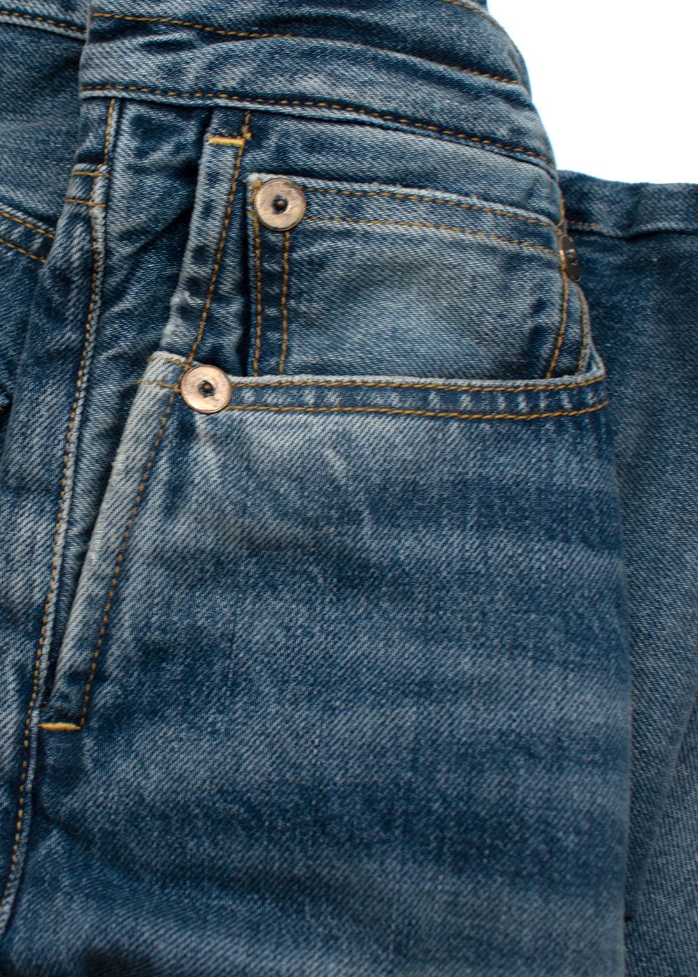 Ports 1961 Indigo Wash Double Pocket Boyfriend Jeans Size 26/66 Blue denim