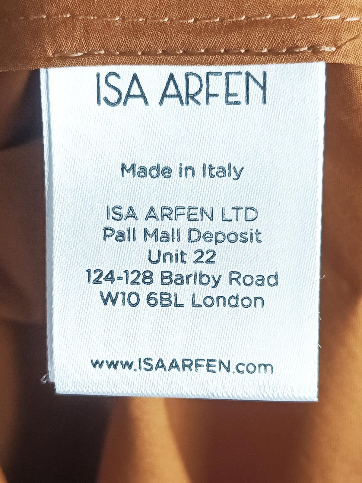 Isa Arfen V-Neck Tri-Colour Dress Size XXS White Black Tabacco cotton