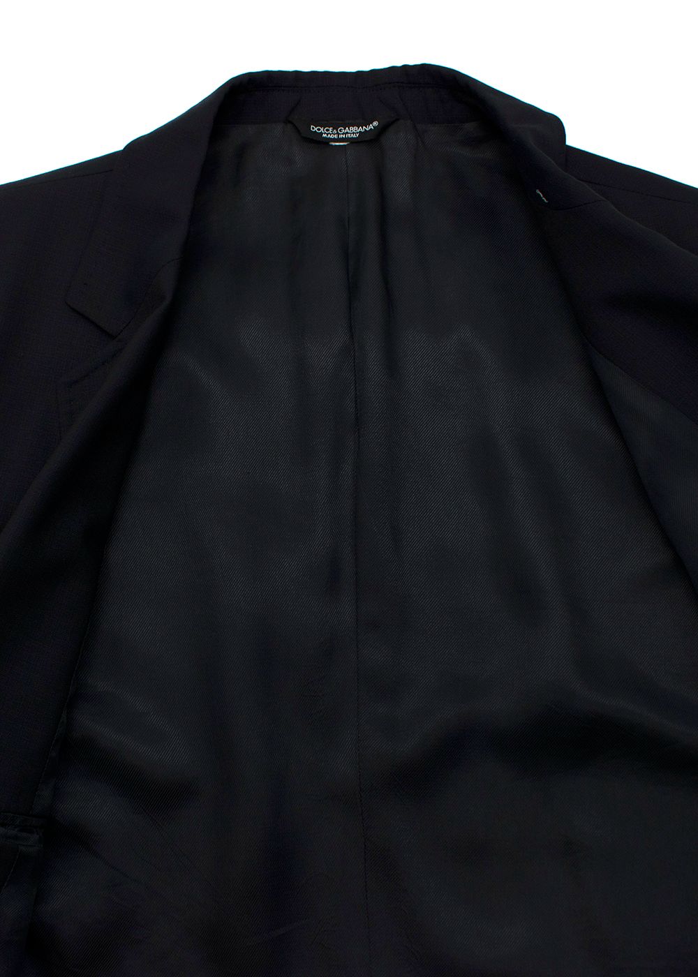 Men's Dolce  Gabbana Black Silk  Virgin Wool Single Breasted Blazer Size XXL