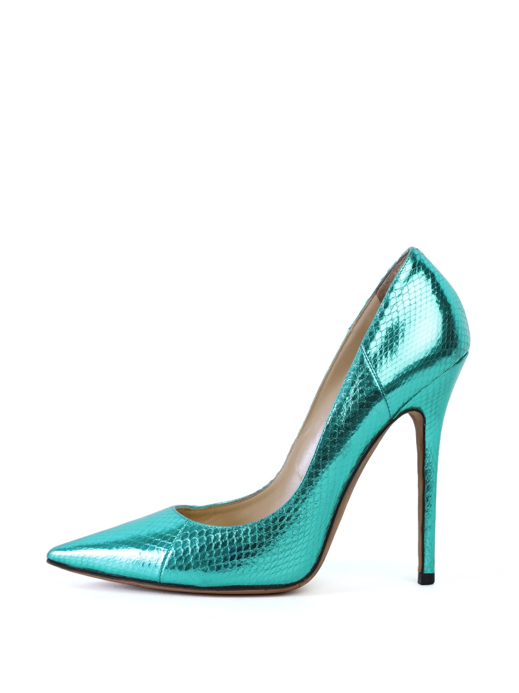 Preowned Jimmy Choo Metallic Green Watersnake Anouk Pumps Size 395 metallic watersnake