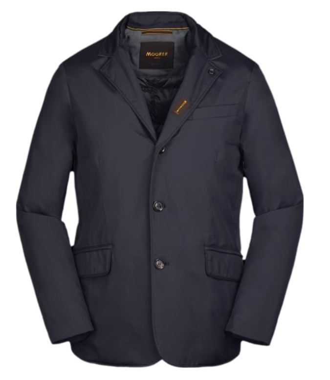 Men's MooRER Navy Borromeo Jacket Size S polyamide/polyurethane