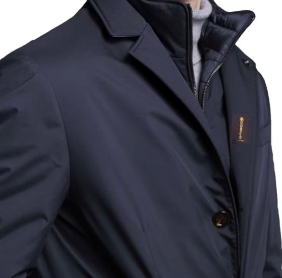 Men's MooRER Navy Borromeo Jacket Size S polyamide/polyurethane