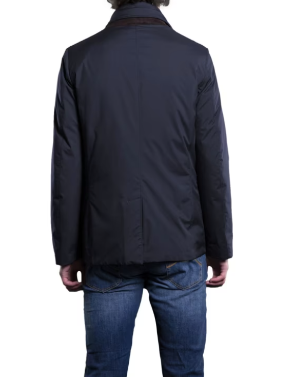 Men's MooRER Navy Borromeo Jacket Size S polyamide/polyurethane