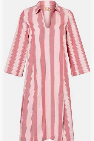 Desmond  Dempsey Feluka Striped Woven Kaftan Size S