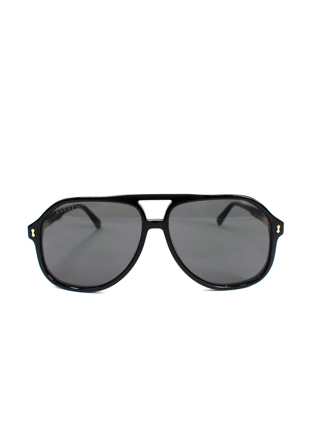 Preowned Gucci Black Aviator Sunglasses plastic