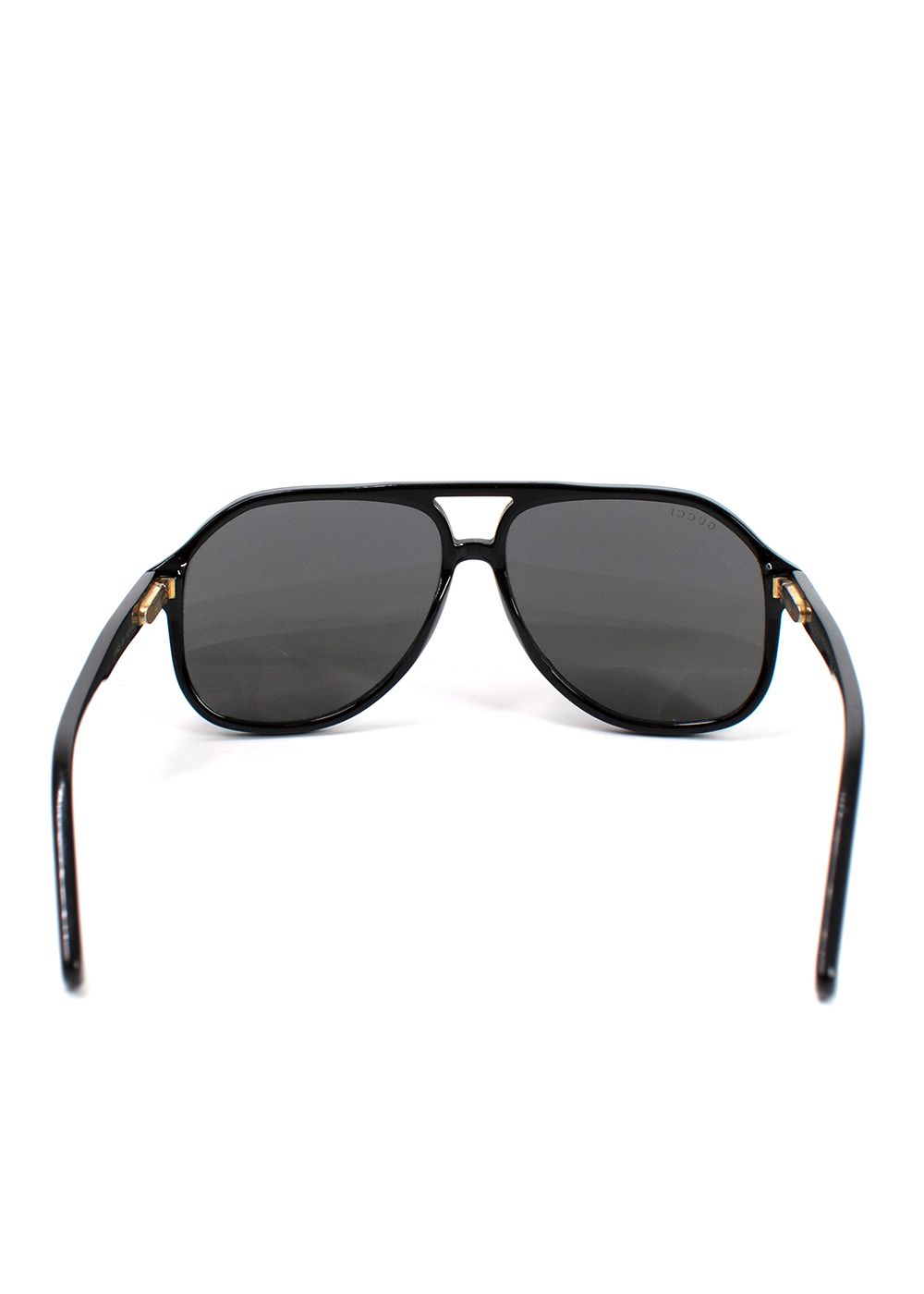 Preowned Gucci Black Aviator Sunglasses plastic