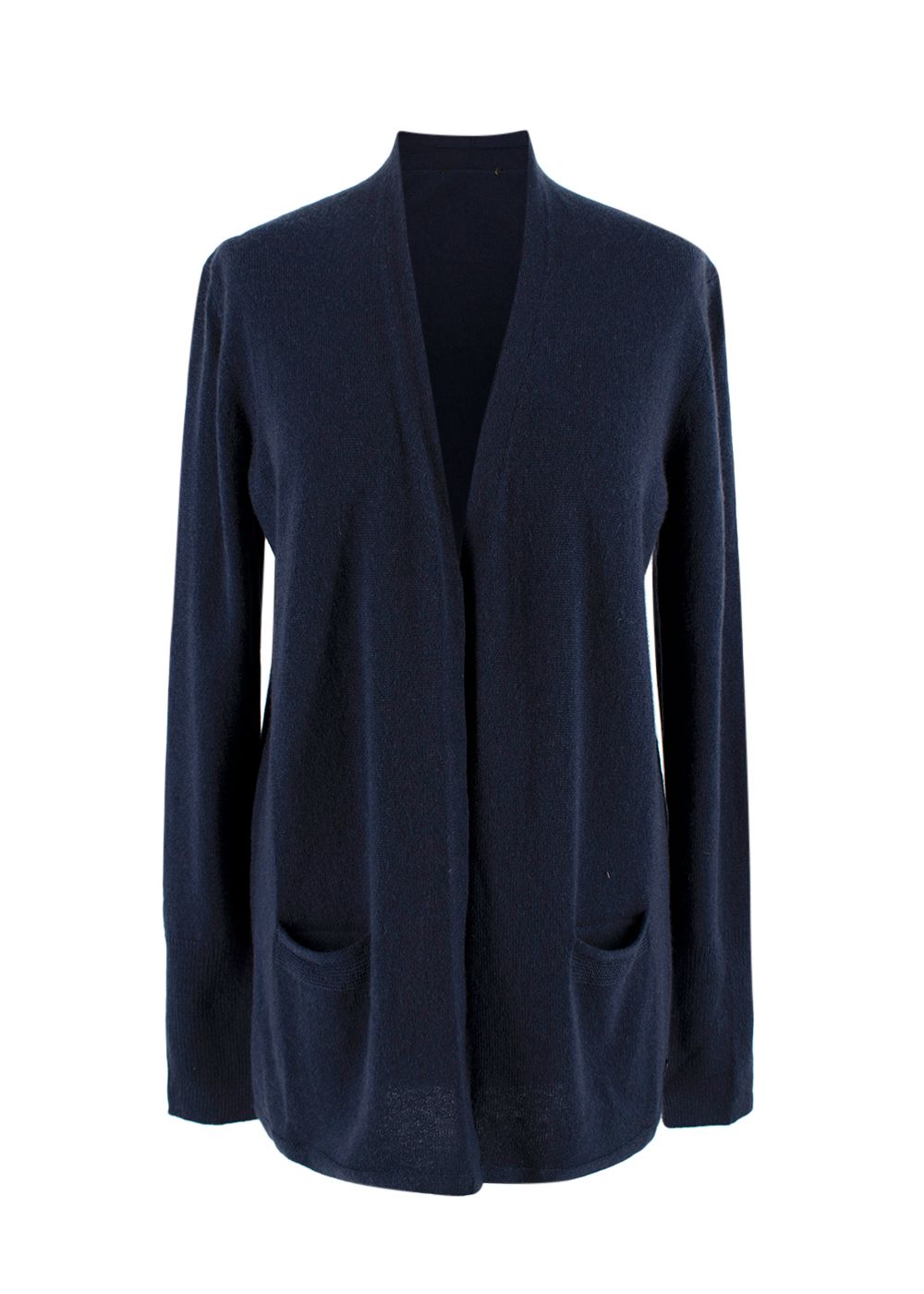 Preowned Loro Piana Navy Cashmere Open Cardigan Size M