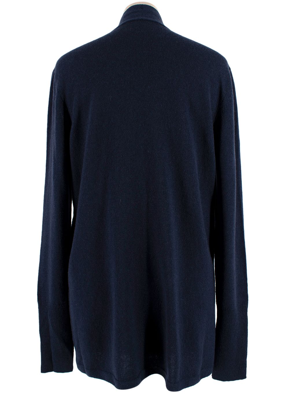 Preowned Loro Piana Navy Cashmere Open Cardigan Size M