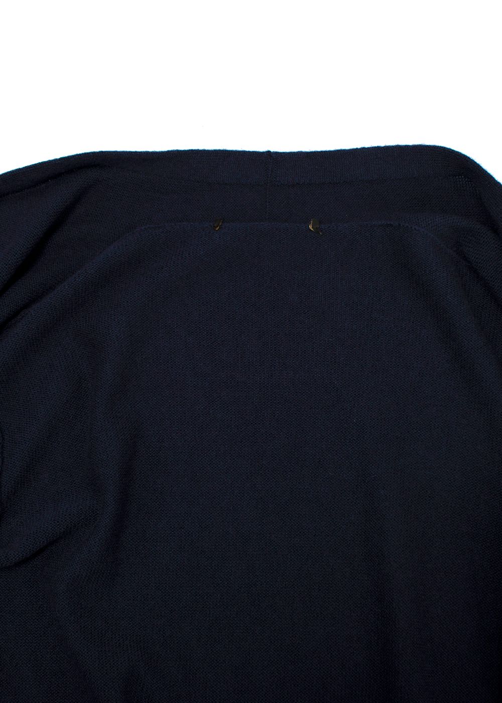 Preowned Loro Piana Navy Cashmere Open Cardigan Size M