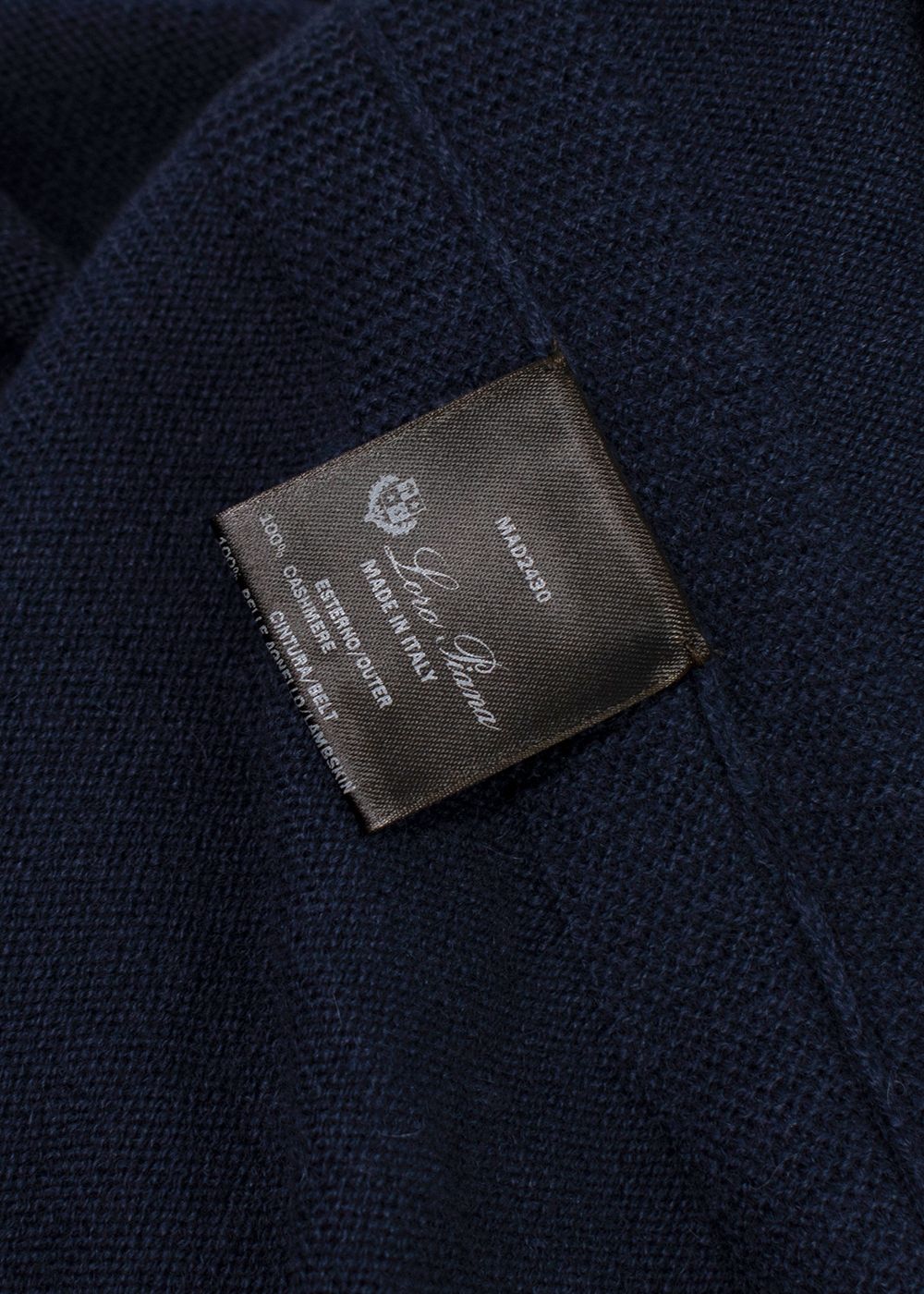 Preowned Loro Piana Navy Cashmere Open Cardigan Size M