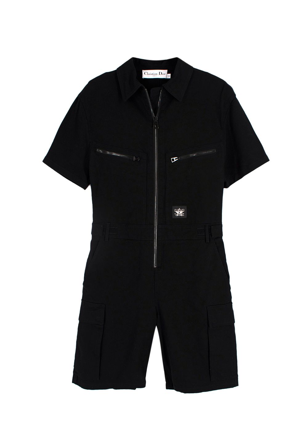 Dior Black Vibe Utility Playsuit Size XS cotton