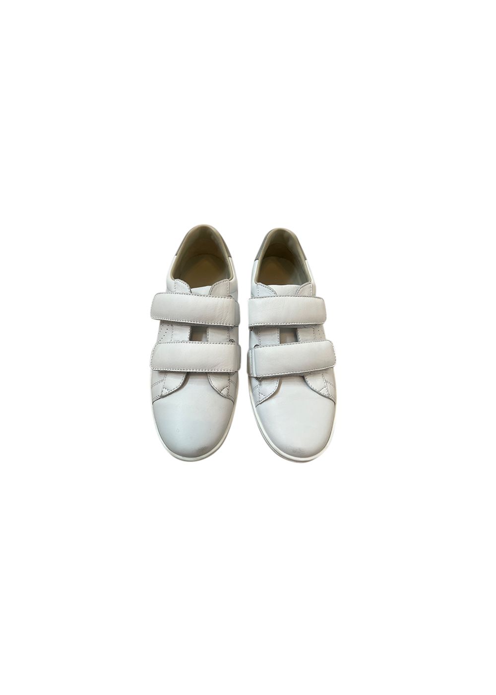 Boys Preowned Gucci white leather velcro strap trainers Size 6 Years +