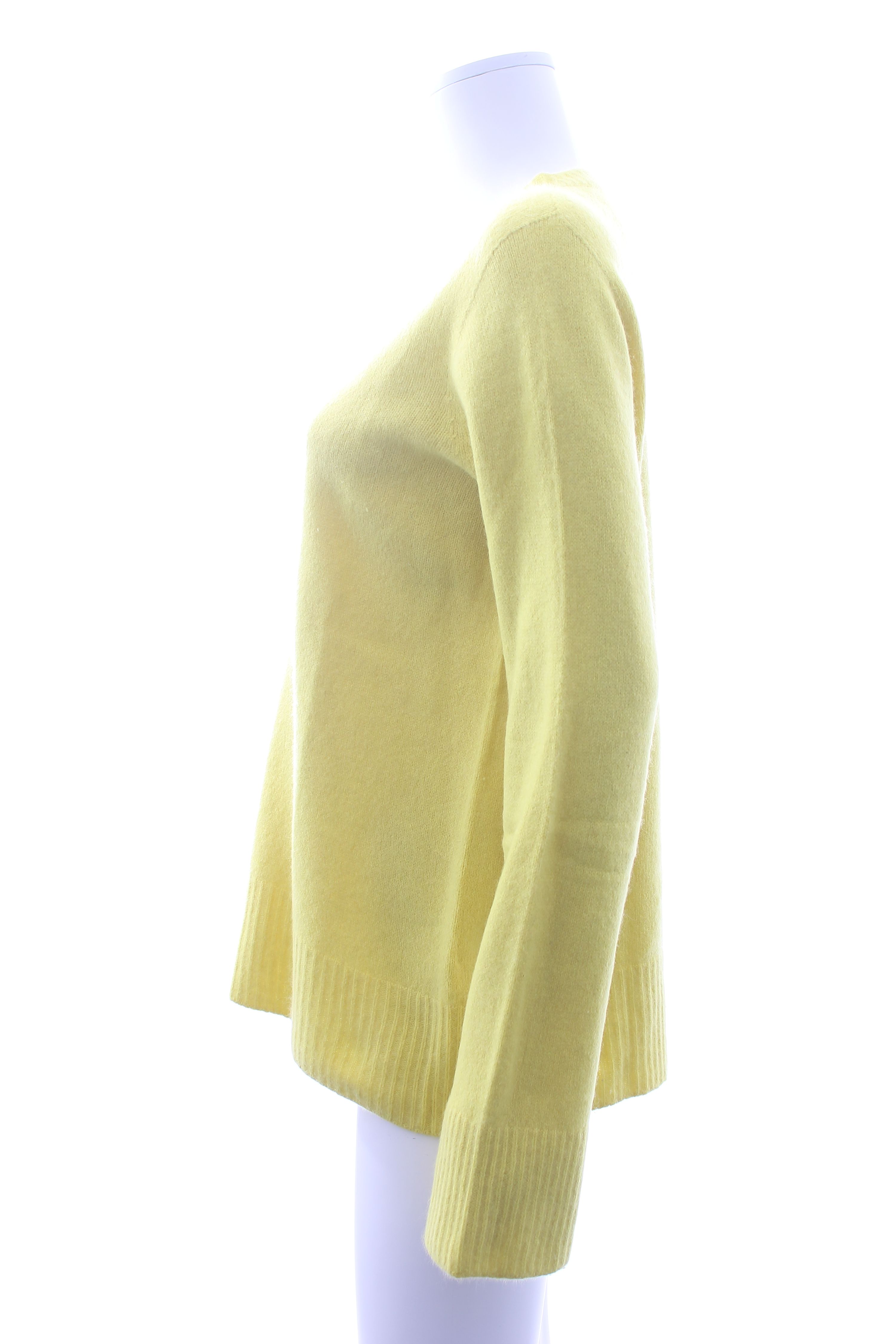 Preowned The Row Yellow Sibel Cashmere Blend Jumper Size S Bright Yellow wool/cashmere