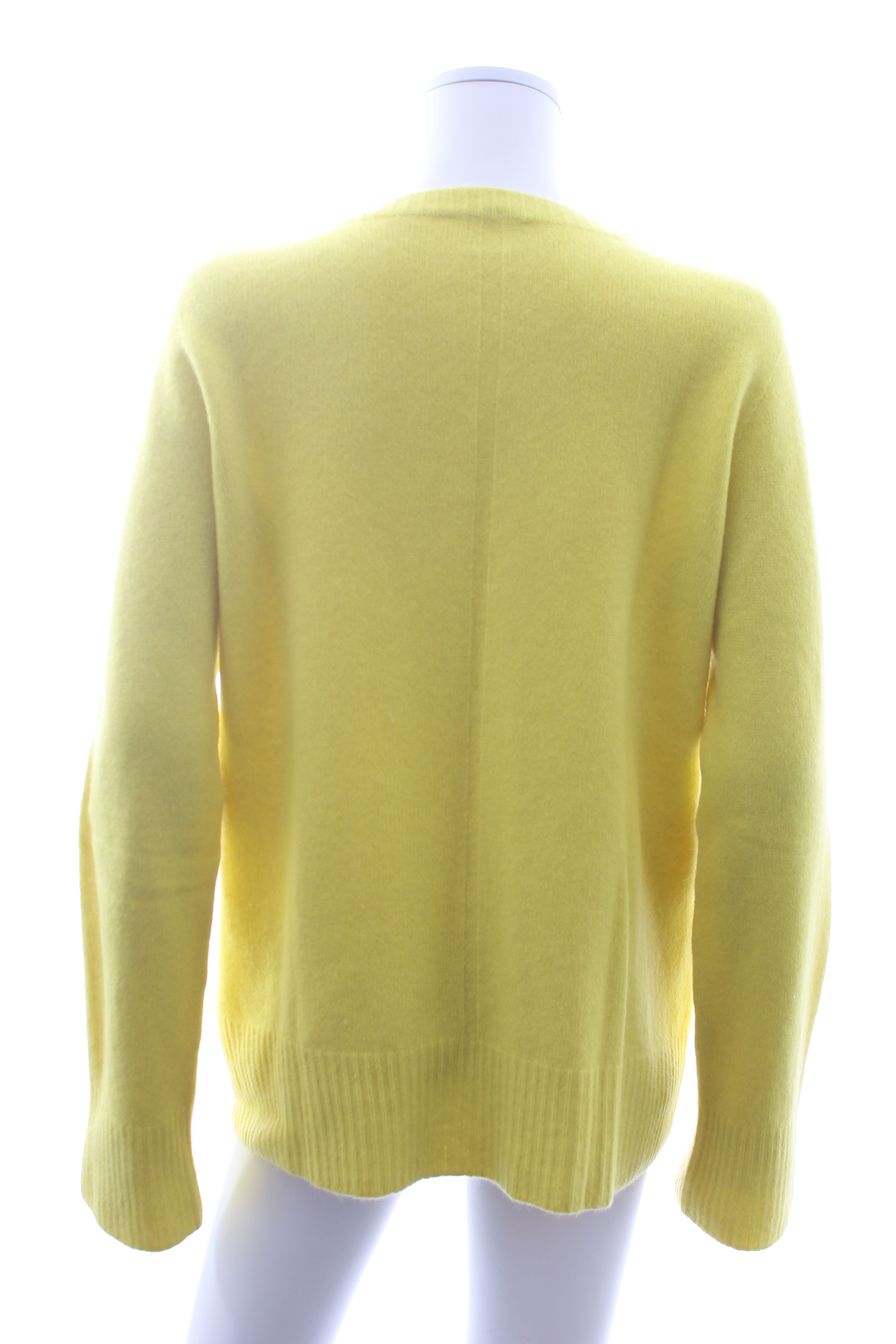 Preowned The Row Yellow Sibel Cashmere Blend Jumper Size S Bright Yellow wool/cashmere