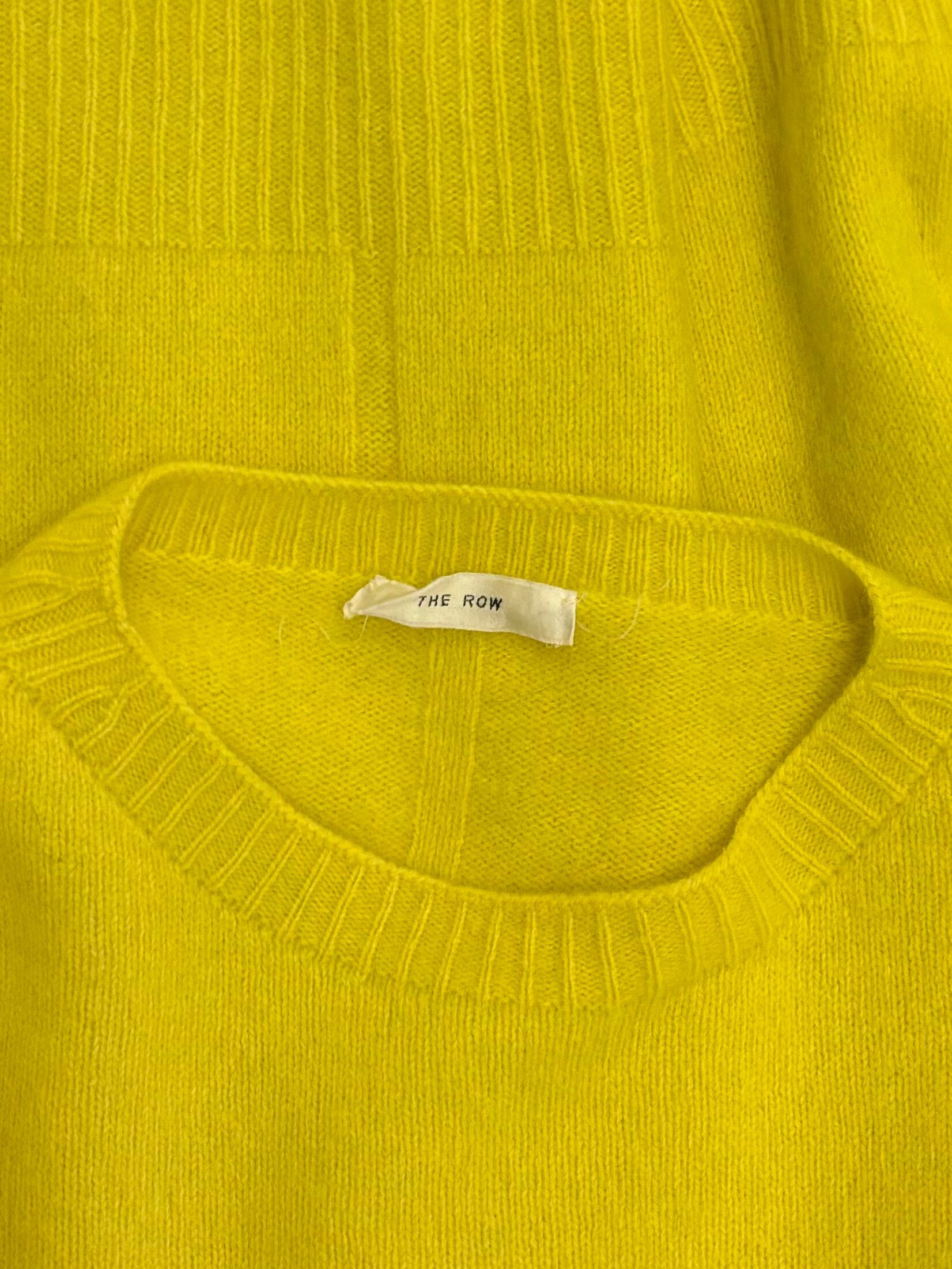 Preowned The Row Yellow Sibel Cashmere Blend Jumper Size S Bright Yellow wool/cashmere