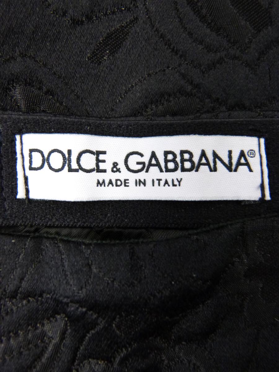 Preowned Dolce  Gabbana black floral embroidered skirt Size S silk