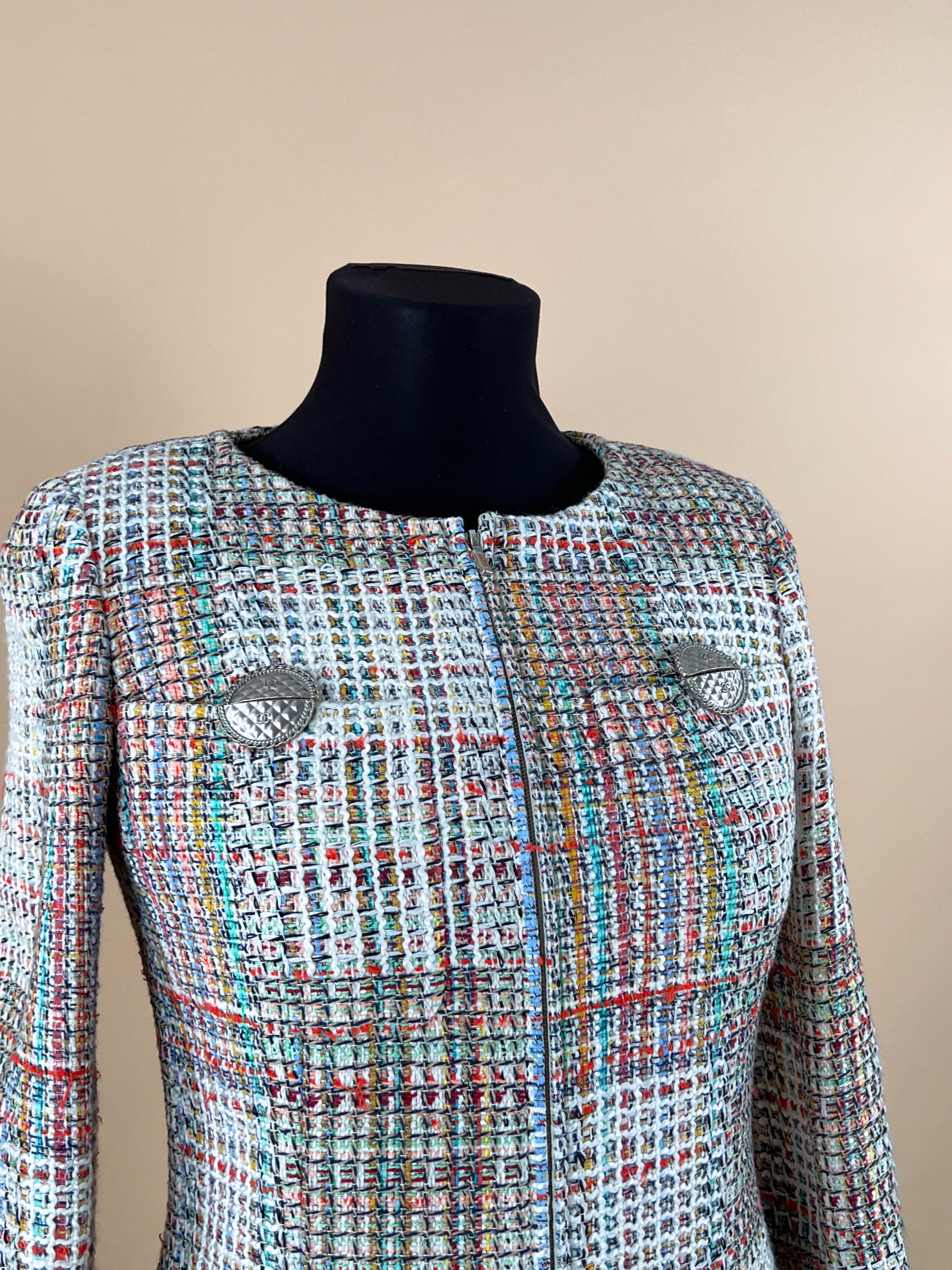 Chanel Multicolour Tweed Jacket Size S multicolor