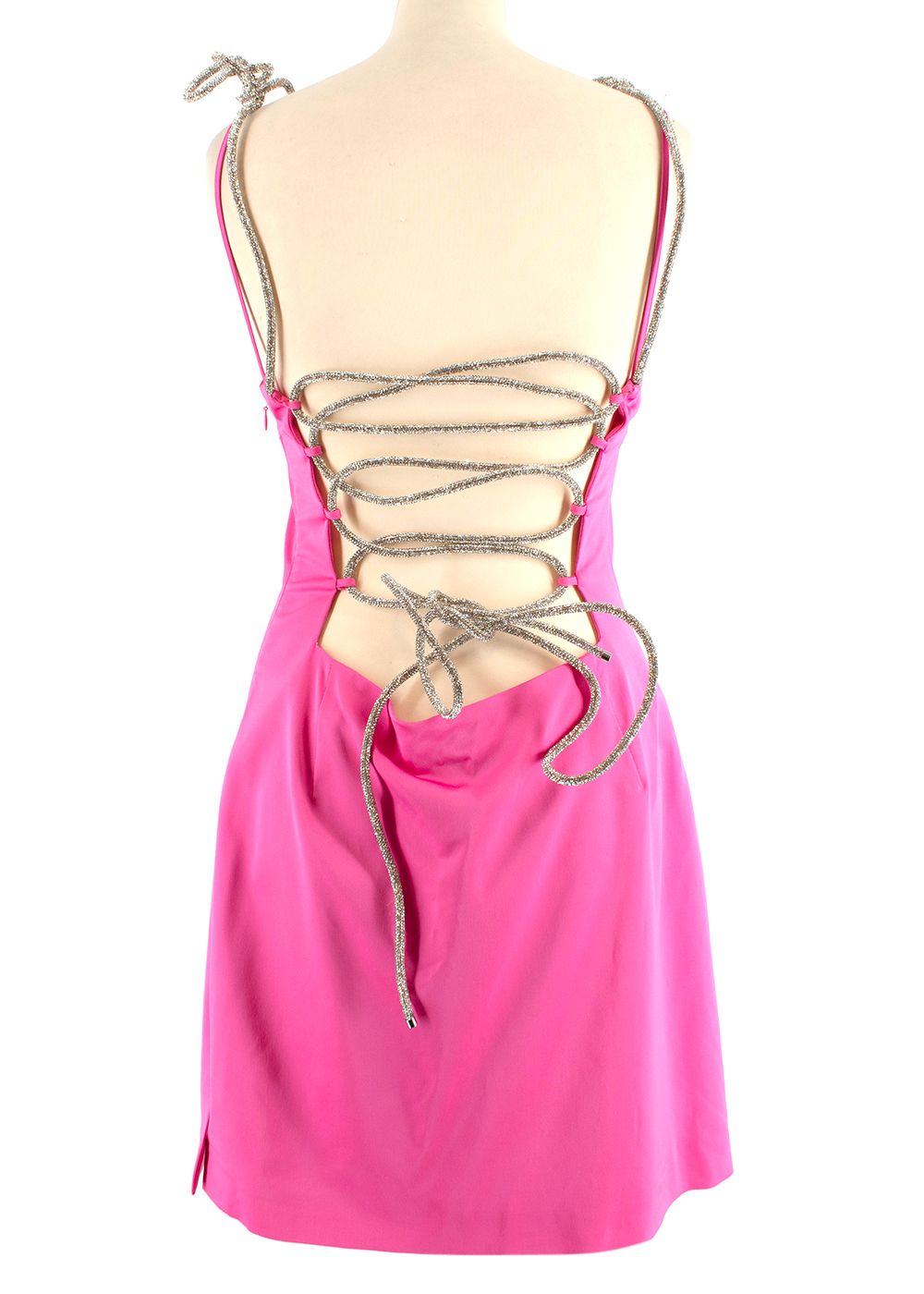 Giuseppe Di Morabito Pink Crystal-Embellished Mini Dress Size M vibrant pink viscose/elastane