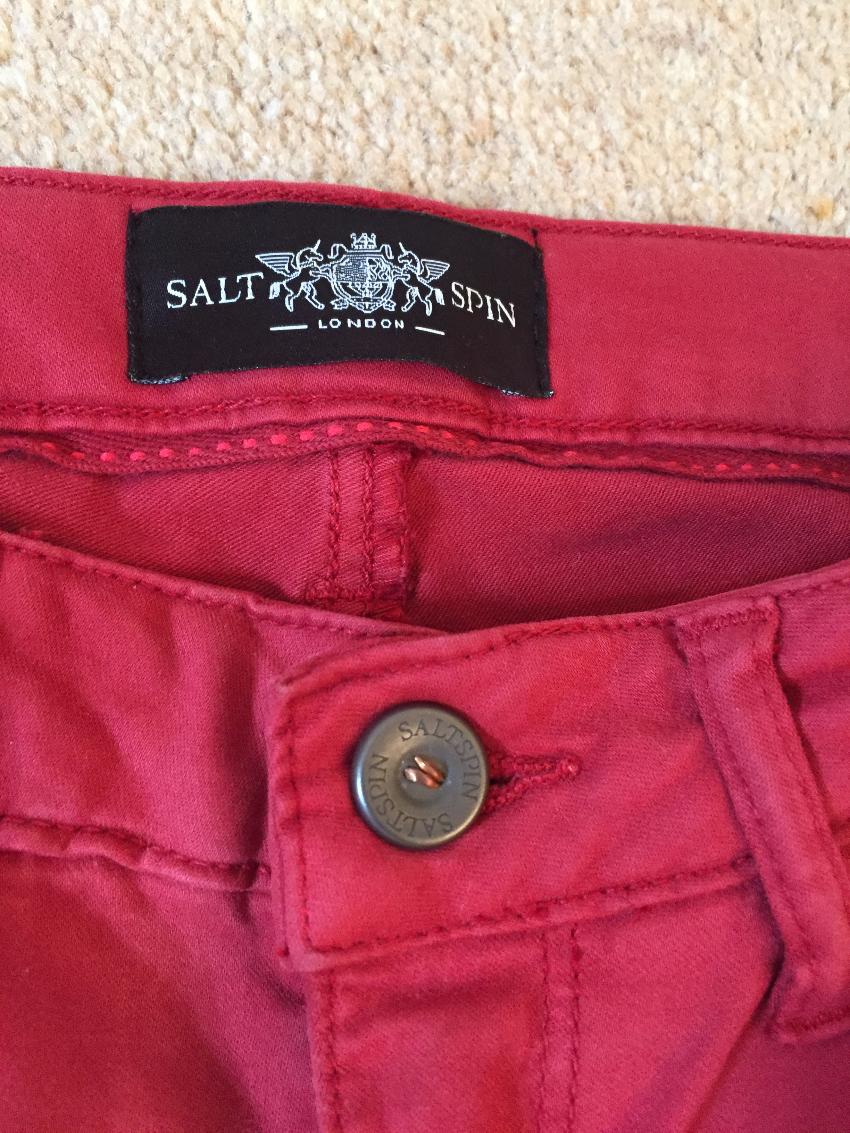 Preowned SALTSPIN dark red skinny stretchy jeans Size XS cotton