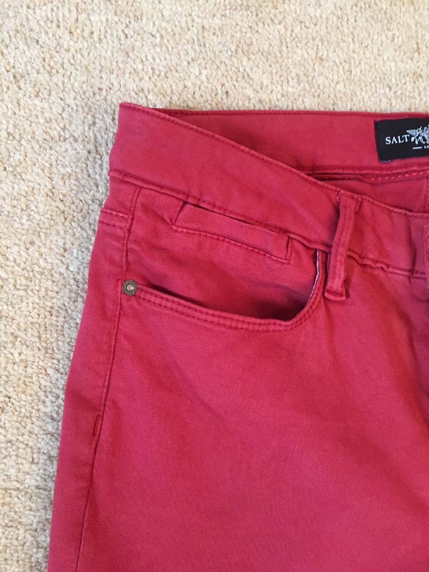 Preowned SALTSPIN dark red skinny stretchy jeans Size XS cotton