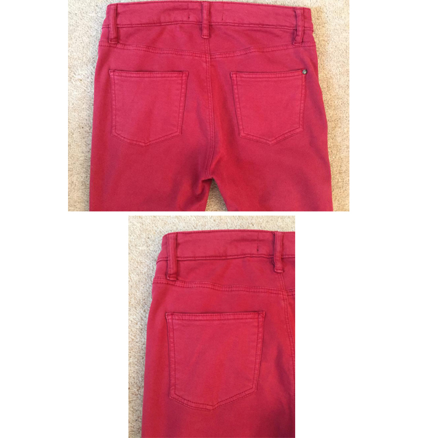 Preowned SALTSPIN dark red skinny stretchy jeans Size XS cotton