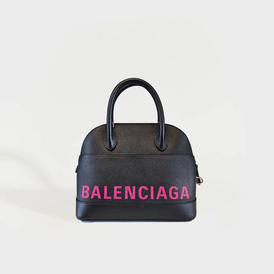 Preowned Balenciaga Black Small Ville Top Handle Bag leather