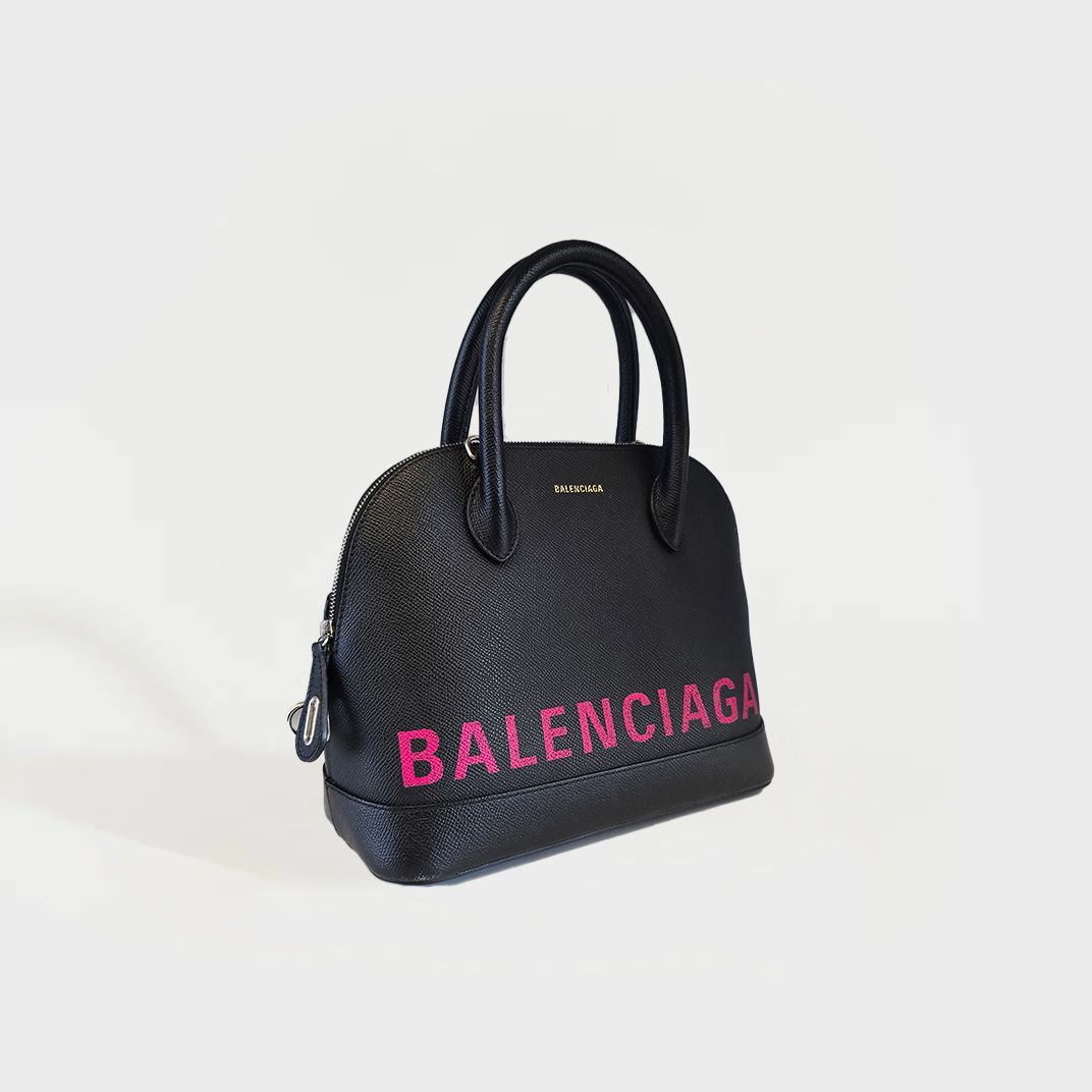 Preowned Balenciaga Black Small Ville Top Handle Bag leather