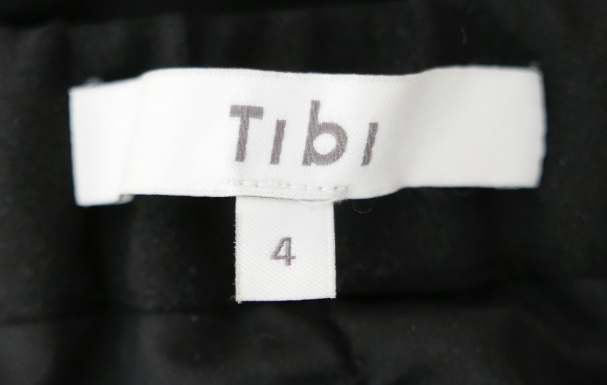 Preowned Tibi Black Off-Shoulder Crepe Dress Size S polyamide/elastane