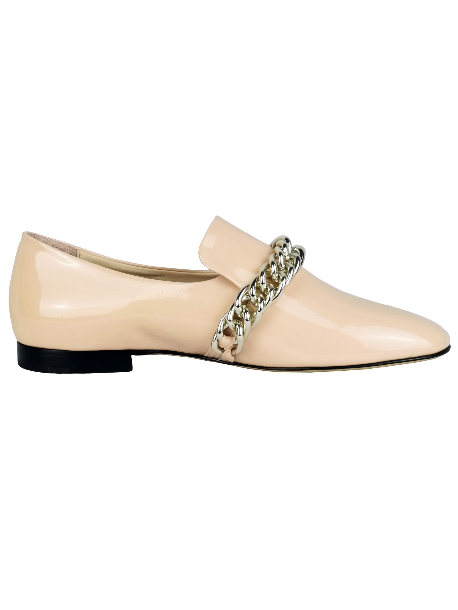 Christopher Kane Patent DNA Chain Loafers Size 37 Beige/Cream leather