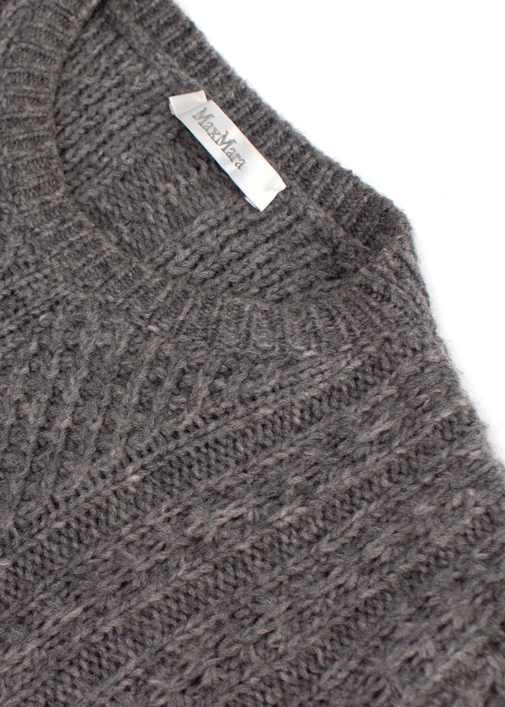 Preowned Max Mara Grey Wool Blend Jumper Size M