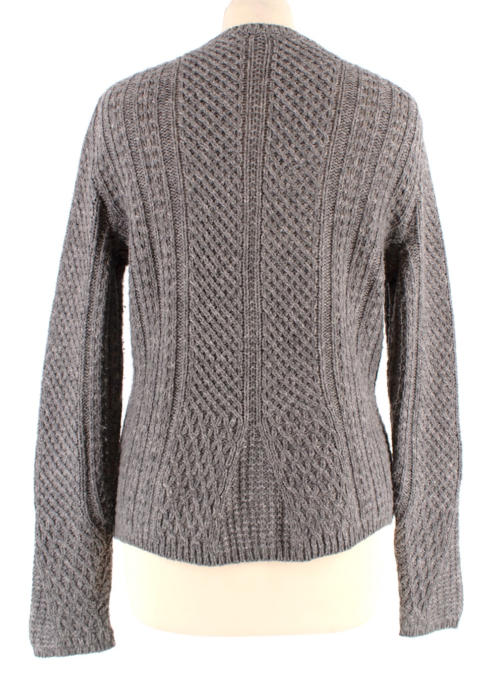 Preowned Max Mara Grey Wool Blend Jumper Size M