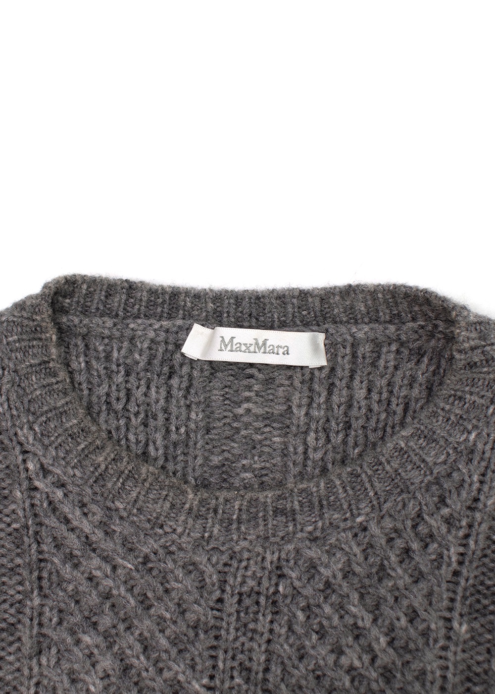 Preowned Max Mara Grey Wool Blend Jumper Size M