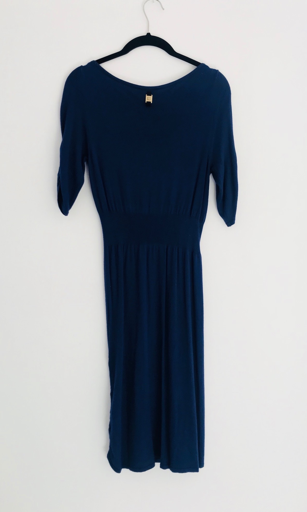 Trussardi TRUSARDI Blue Stretch Dress Size S viscose