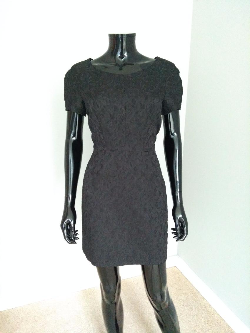 Preowned The Kooples jacquard dress Size M Black cotton