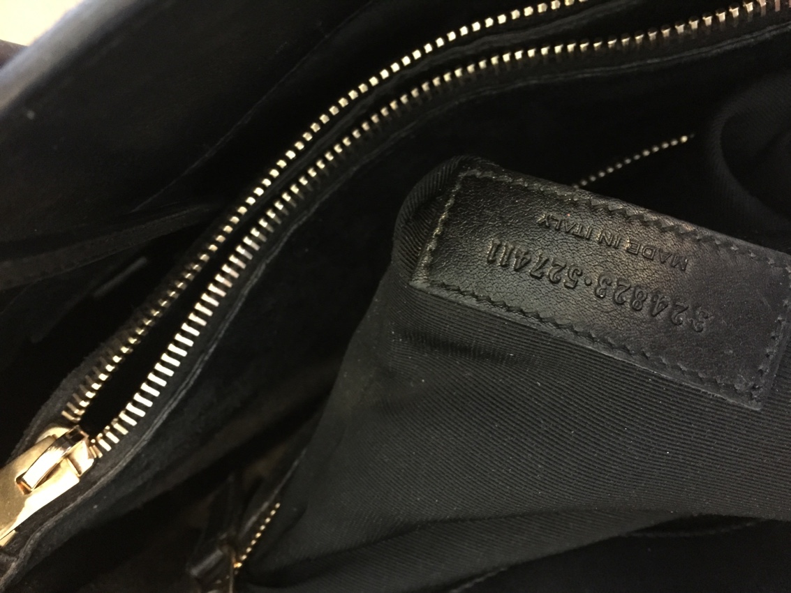 Preowned Saint Laurent Small Black Sac Du Jour Tote leather