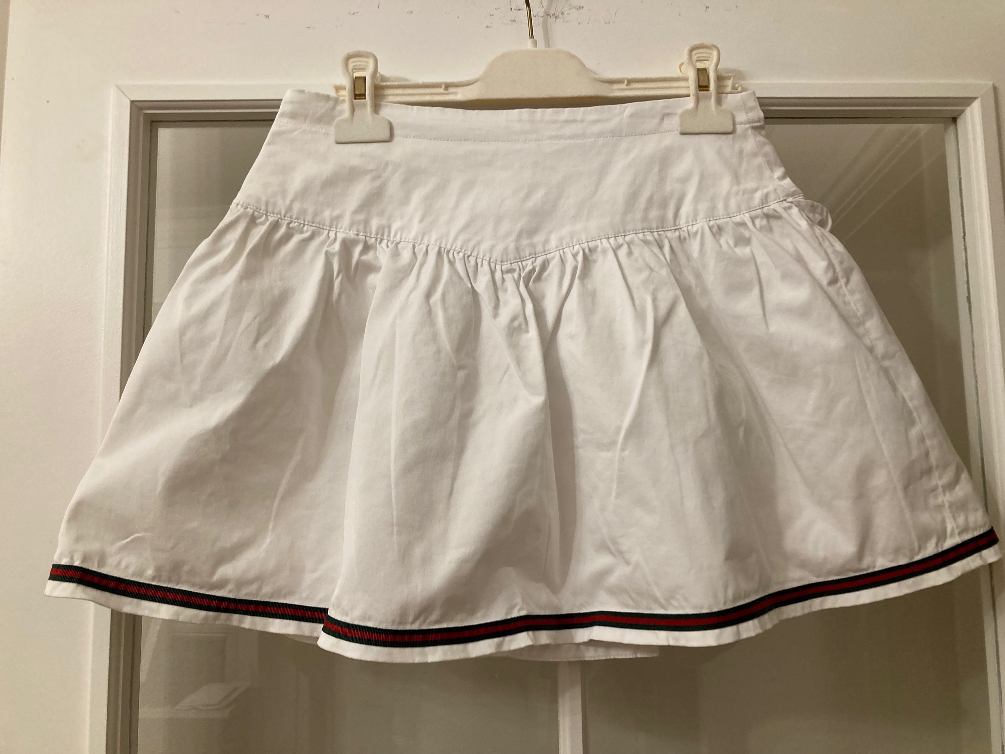 Boys Preowned Gucci Kids 10A White Cotton Skirt Size 10 Years +