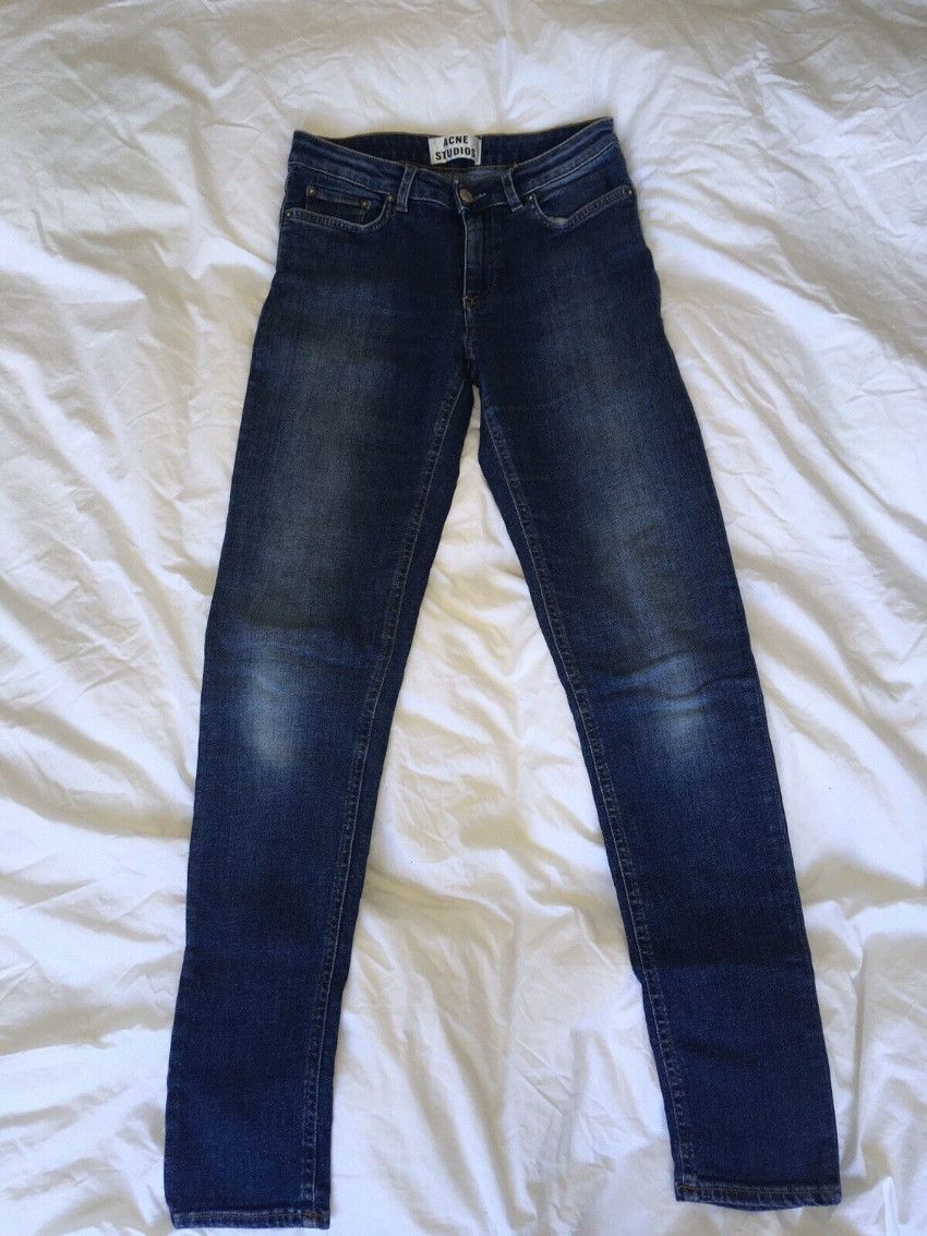 Preowned Acne Studios Skin 5 Used Blue Jeans Size 27/69 stretch denim