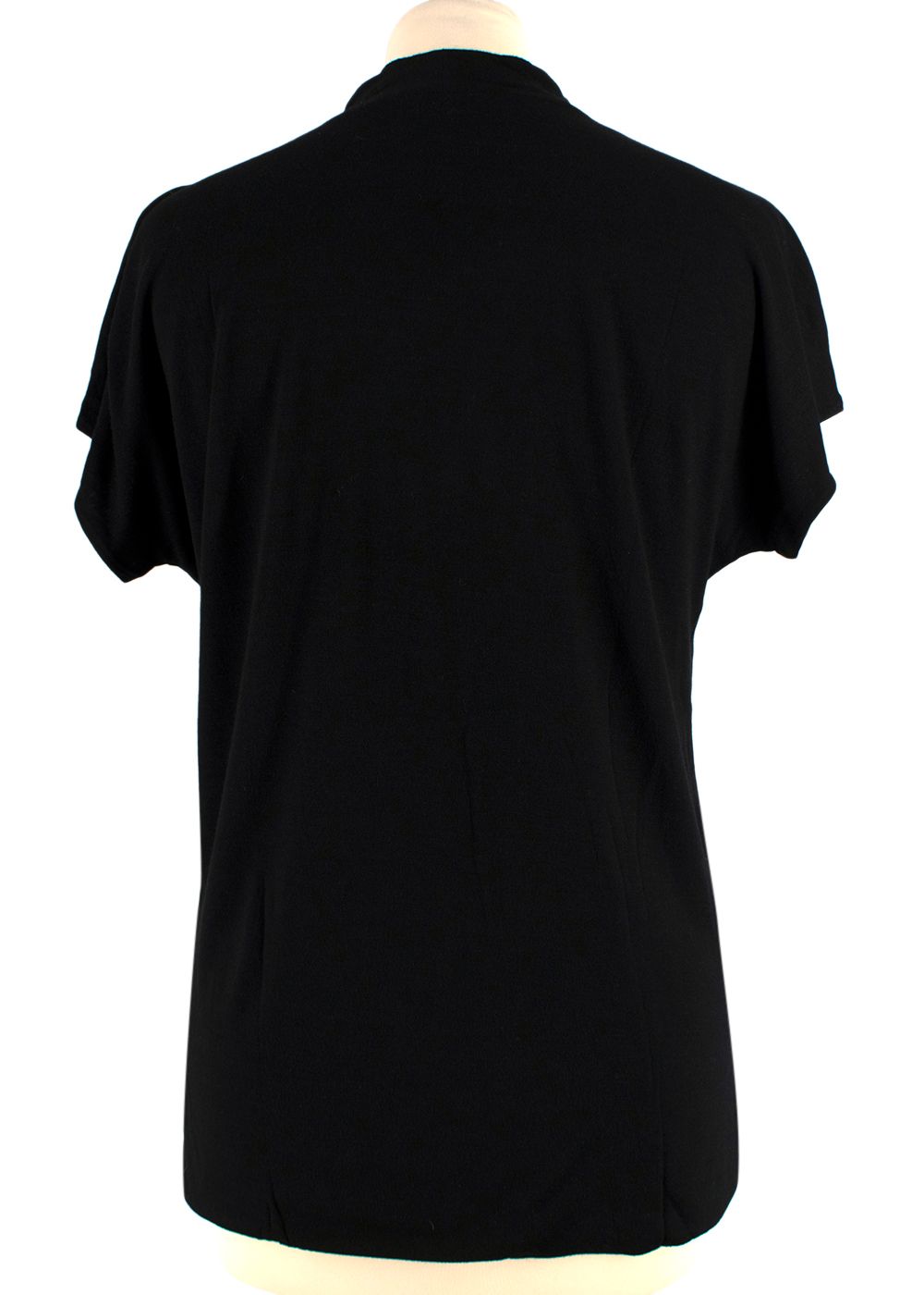 Giorgio Armani Black V-Neck Top Size M viscose