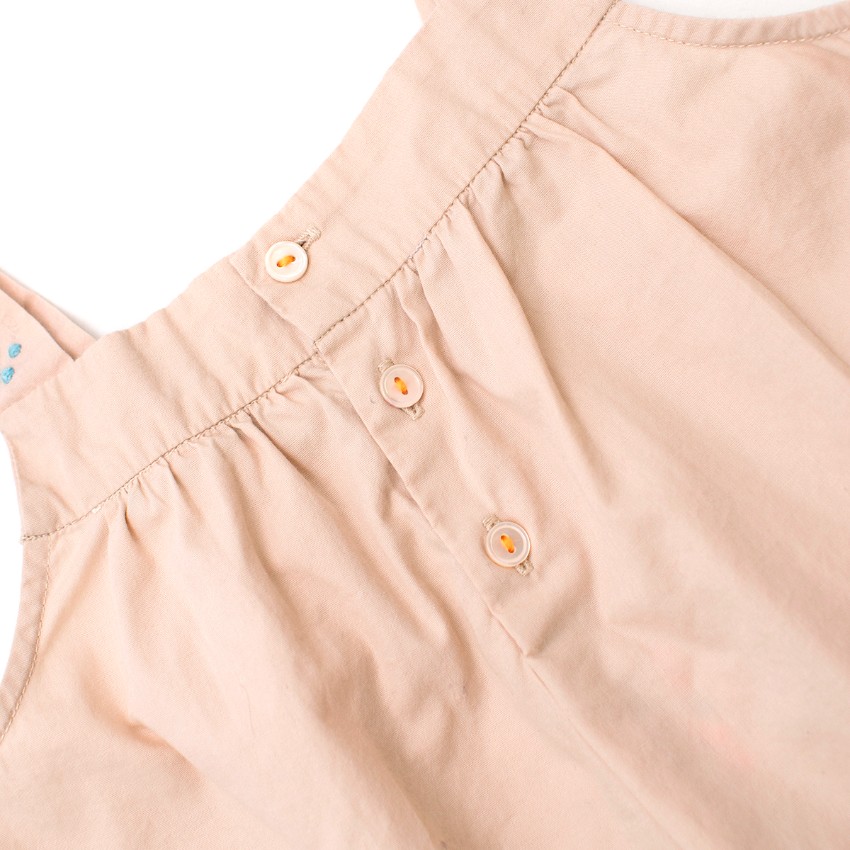 Boys Preowned Bonpoint Girls 2Y Beige Embroidered Top Size 18-24 Months Beige/Nude cotton