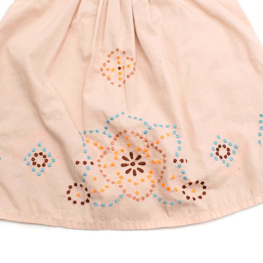 Boys Preowned Bonpoint Girls 2Y Beige Embroidered Top Size 18-24 Months Beige/Nude cotton