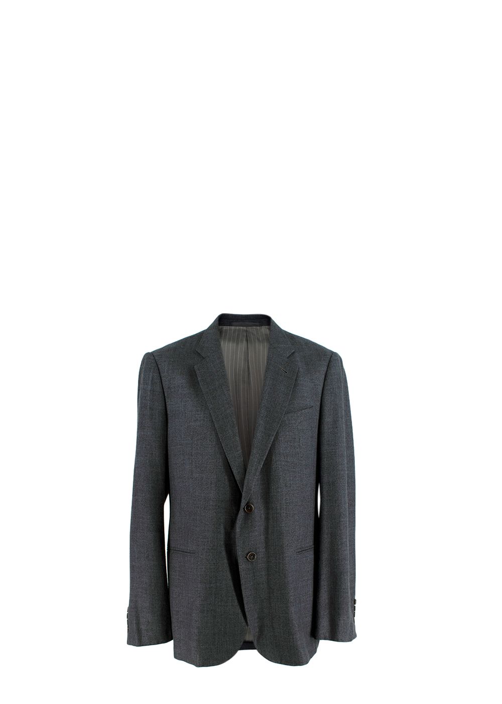 Men's Armani Collezioni Charcoal Single Breasted Blazer viscose