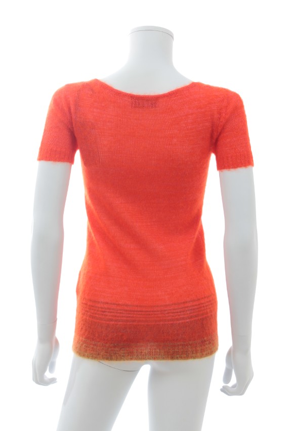 Missoni Orange Mohair  Alpaca Blend Knit Top Size XXS viscose