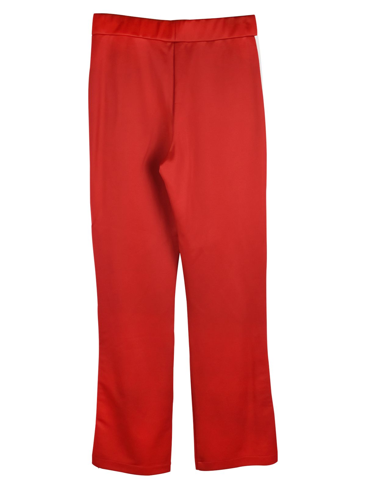 Moncler Red Double Jersey Wide Leg Trousers Size XS cotton/polyamide