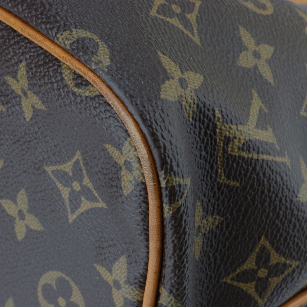 Preowned Louis Vuitton Monogram Palermo PM Bag Brown canvas/cowhide leather