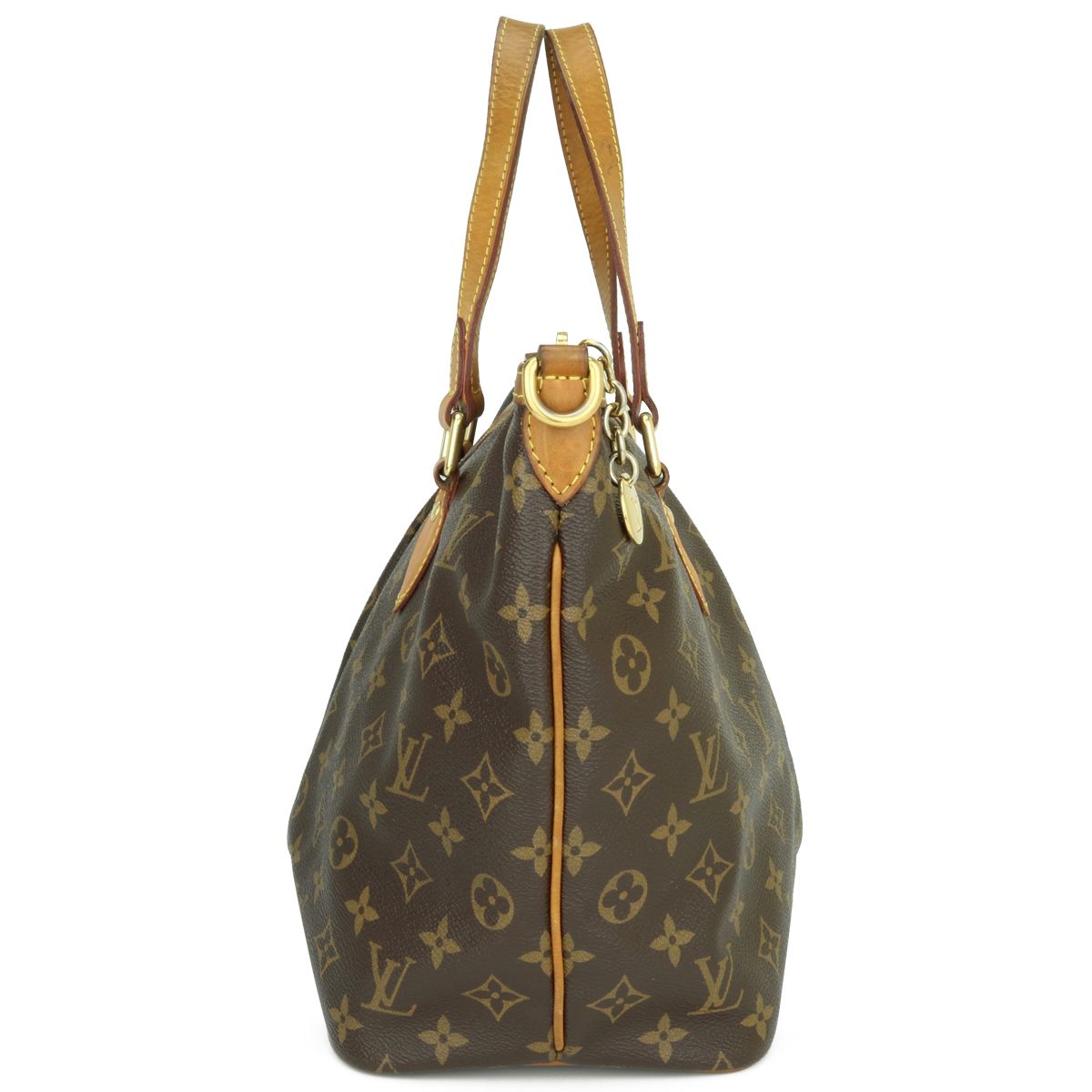 Preowned Louis Vuitton Monogram Palermo PM Bag Brown canvas/cowhide leather