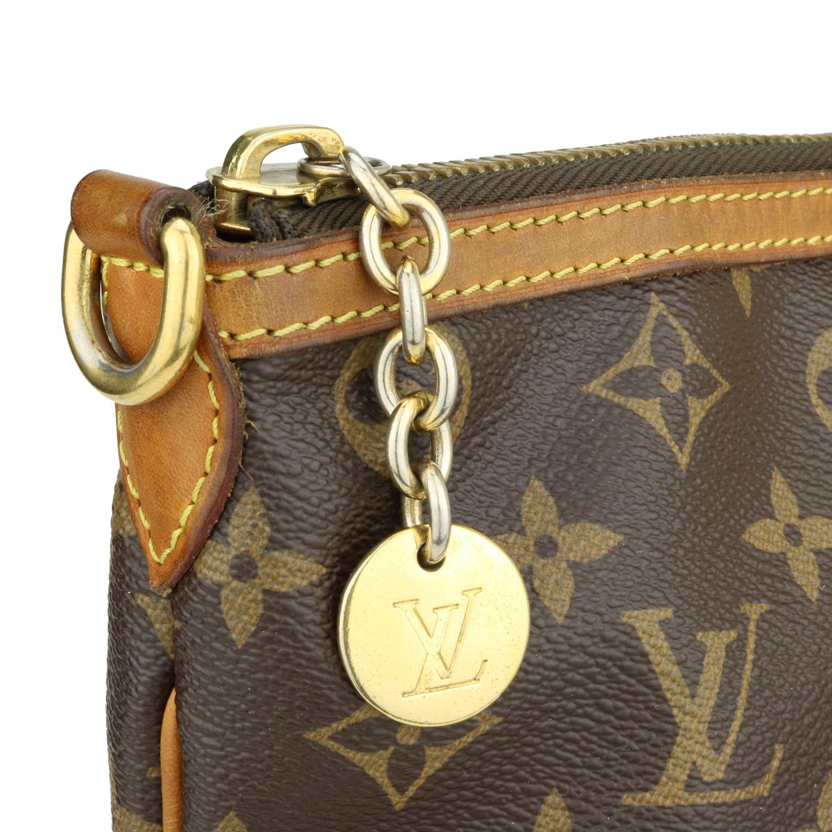 Preowned Louis Vuitton Monogram Palermo PM Bag Brown canvas/cowhide leather