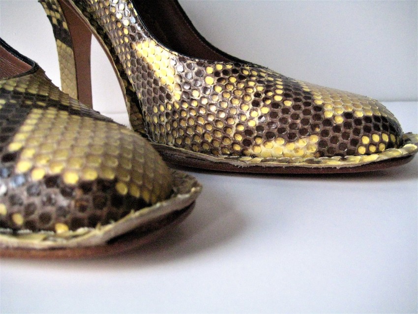 Marni runway python pump Size 41 Tan/Brown leather